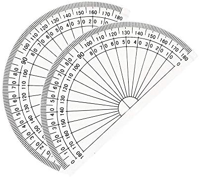 Пластмасов транспортир 180-градусные математически транспортира 4-инчов набор от математическа геометрия (4 пластмасови транспортира 180-градусные математически транспортира 4-инчов набор от математическа геометрия