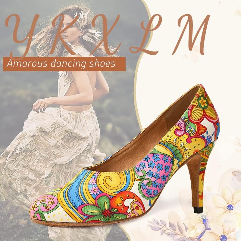 Обувки за Латино Танци YKXLM Обувки За Бални Танци и Салса Танго Професионалното Изпълнение на Практика, Танцови Обувки