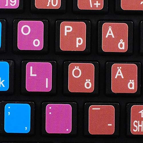 Проучване на шведски / Финландски Цветни Надписи на Клавиатурата
