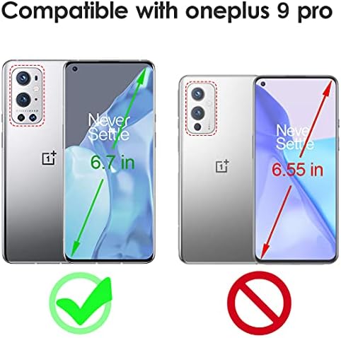 Калъф KEZiHOME Oneplus 9 Pro, една Чанта-портфейл Oneplus 9 Pro [RFID lock], Портфейл от естествена кожа, Панти калъф-книжка с отделения за карти, Поставка-държач за магнитна закопчалка за Oneplus 9 Pro 2021 (сив/кафяв)