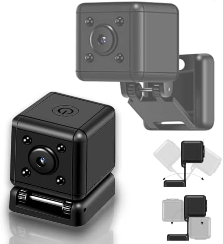 Скрита Шпионска камера Мини Безжична камера за Малка камера с функция за откриване на движение и цикличен запис за нощно виждане Микро Камера Гледане на деца Полицейски Домашен любимец, Камера за сигурност на закрито
