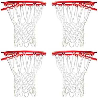 2 Бр./4 БР./6 бр Професионални Дебели баскетболни мрежи за тежки условия на работа, работа на смени окото баскетболна пръстени, Изплетен от полиестер Баскетболно окото на открито или на закрито, подходящ за стандартни
