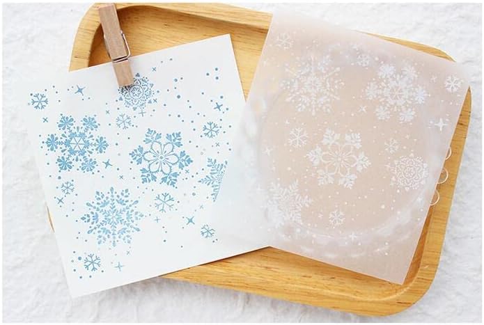 Арбуя Снежинки на Фона Снеговалеж Звезди Прозрачни Печати за Направата на Коледни Картички, Украса и САМ Scrapbooking
