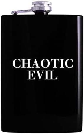 Фляжка за алкохол Chaotic Evil - 8 грама, черна