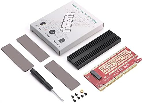 Твърд диск Sinefine NVMe M. 2 за PCIe X4/X8/X16 с Алуминиев радиатор, Карта-адаптер M. 2 за PCIe SSD NVMe