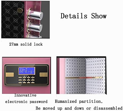 ZCF Сейфове за Сигурност Мини Сейфове, Електронен Цифров Сейф за Сигурност, Заключване на Клавиатурата за Домашния Офис, Хотелски Шкаф За Съхранение, Твърда Стомана, 9,8 Кубични фута (Цвят: Style3)