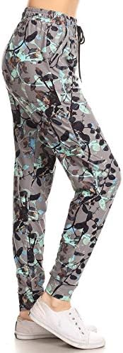 Гамаши Depot Premium Женски Джоггеры за бягане с Популярни принтом и висока талия, спортни панталони, (S-XL) BAT5
