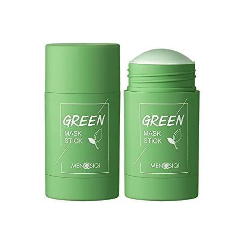 KNXWPPX Почистваща Глинена Маска за лице-стик със зелен чай, За лицето, Овлажнява, Контролира съдържанието на мазнини, Дълбоко Почиства Порите, Отшелушивающая Маска, Подобрява Състоянието на кожата, Подходящ за всички