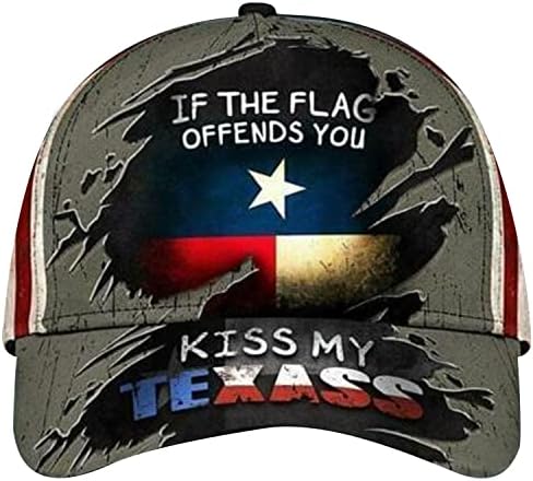 Ако Флаг Обижда Теб, Целувка Ми Техасскую Класическа Шапка Texas Flag Pride Patriot Класическа Шапка Texas Влюбените Бейзболна Шапка, Многоцветен, Средно