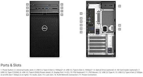 Работна станция Dell Precision 3000 3640 - Core i7 i7-10700 - 16 GB оперативна памет - 512 GB SSD памет - Tower (433K5)