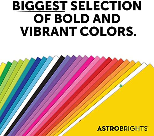 Цветен картон Astrobrights, 8,5 x 11, 65 паунда / 176 гориво, Ядро на асортимента от 5 цвята, 5 отделни опаковки по 50 листа в асортимент - само на 250 Листа (20401)