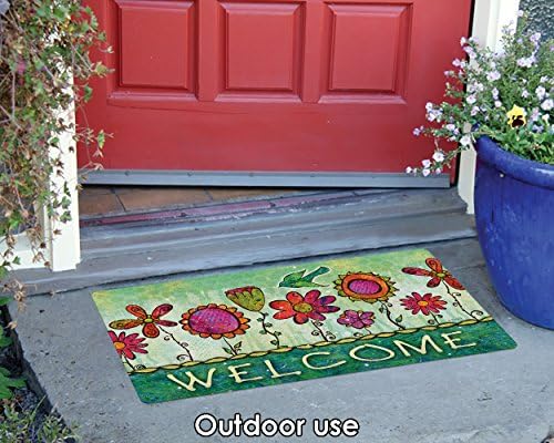 Toland Home Garden 800178 Заводные Цветя през Пролетта Добре дошли Врата на Мат 18x30 Инча Годишен Открит Подложка за Антре с Вътрешен Вход