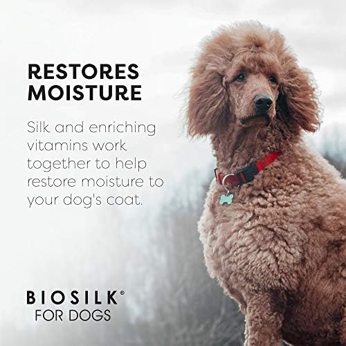 BioSilk for Dogs Silk Therapy Шампоан с Натурално кокосово масло | Coconut Шампоан за кучета Без сулфати и парабени, Натурален Шампоан за кучета, 12 течни унции, Произведено в САЩ