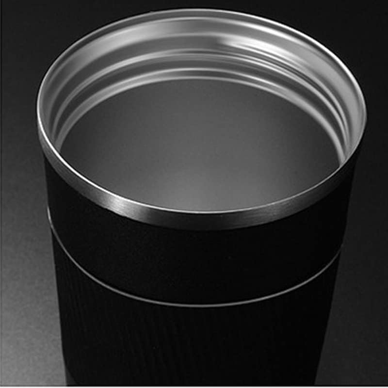 N/A Кафеена чаша-термос от неръждаема стомана с нескользящим калъф, Автомобили Вакуумна Колба, Пътна Изолирано бутилка (Цвят: черен размер: 17 * 7 cm)