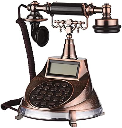 XIXIAN Кабелен телефон, Кабелна телефона В Ретро Стил Ретро Телефонен Маса Стационарен Телефон Подкрепа за свободни ръце /Повторно набиране /Flash /Бързо набиране /Регулатор на силата на звука на Звънене за възрастни