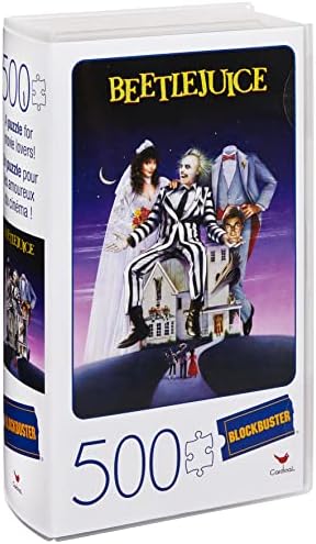Пъзел за възрастни Beetlejuice Movie от 500 части в Пластмасов калъф за ретро-хит VHS Video Case