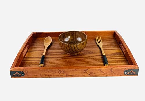 JapanBargain 1653, Дървени Мишо-Купа за Супа На Японски Дзен стил, Купа за Десерт, Салата, Закуски, Ориз, Комплект от 2