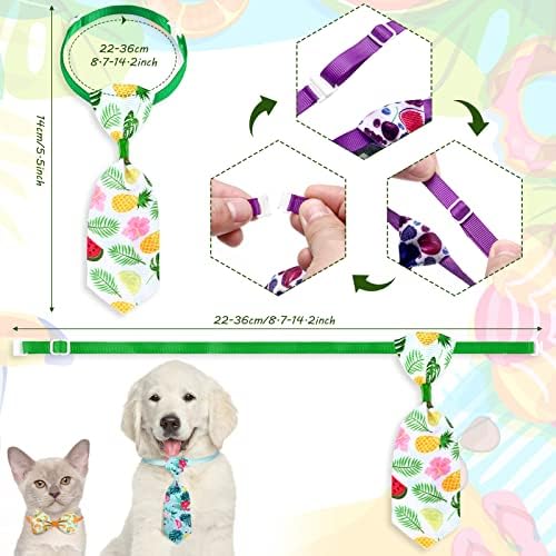 40 Бр. Нашийник с папийонка за кучета комплектът включва 18 вратовръзка за кучета 18 равенство-пеперуди за кучета и 4 Кърпи за домашни любимци Регулируеми Вратовръзки-