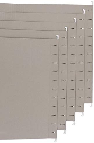 Цветна подвесная папка за файлове Smead, разделите в комплекта не са включени, Стандартен размер, сив, 25 броя в кутия (64481)