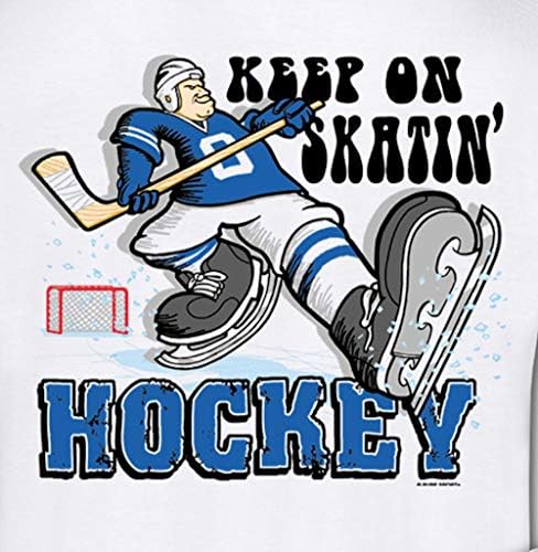 Хокей забавна тениска Новост Keep On Skating Crewneck