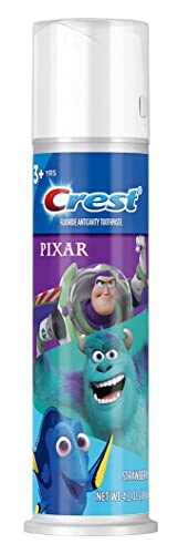 Паста за зъби Crest 4,2 унции Kids Pixar Pump (Клубничная) (опаковка от 3 броя)