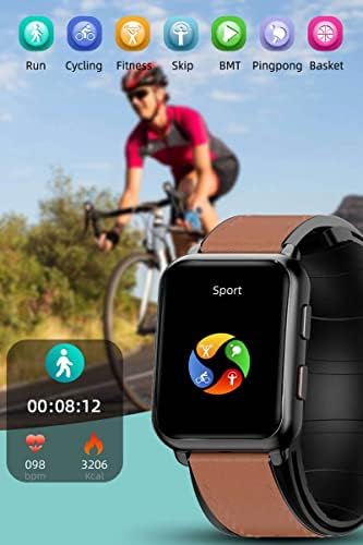 Смарт часовници Loluka Activity Fitness Tracker със Спортните Режими, Проследяване на сън, Брояч на Калории, Шагомером, Умен часовник със сензорен екран 1,65 за мъже и Жени, Съвместими с iOS и Android (кафяв)