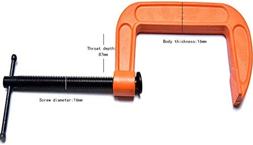 GUANGMING - C-Образна скоба, Тежкотоварни скоба с 12-Инчов отвор за челюстите, дълбочина на вратата 3.5 инча - 12 инча