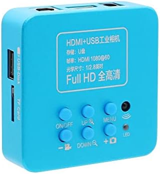 Обзавеждане за Лабораторен микроскоп HDMI Камера за Микроскоп 2MP HD 30FPS HDMI USB Промишлен Цифров Телефон Microscopio Камера за Микроскоп Аксесоари за Бинокулярно Тринокулярного микроскоп (Цвят: синьо)