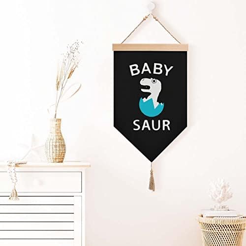 Nudquio Baby Saur Хлопчатобумажный Бельо Флаг Висящ Стенен Знак рисуване на Картина за вашия дом Офис Декорация на Верандата Градина
