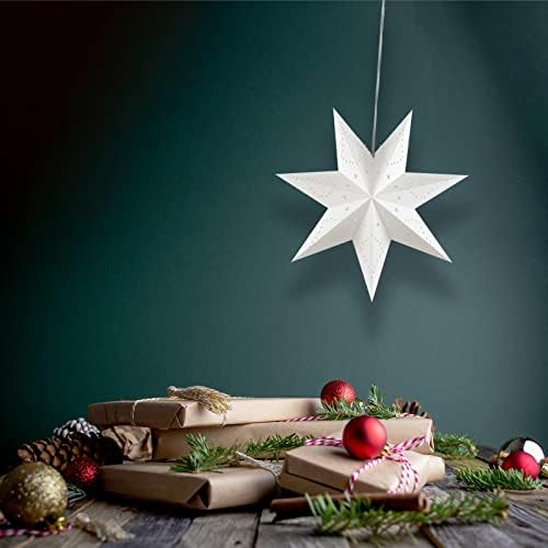 ManZai Paper Star Фенер - Хартиена Звездна Лампа Коледна Звезда Фенер за Сватба, Коледа е Празник, на Партито по повод рождения Ден, аксесоари за Дома (Многоцветен), Осветление в комплекта не е включен