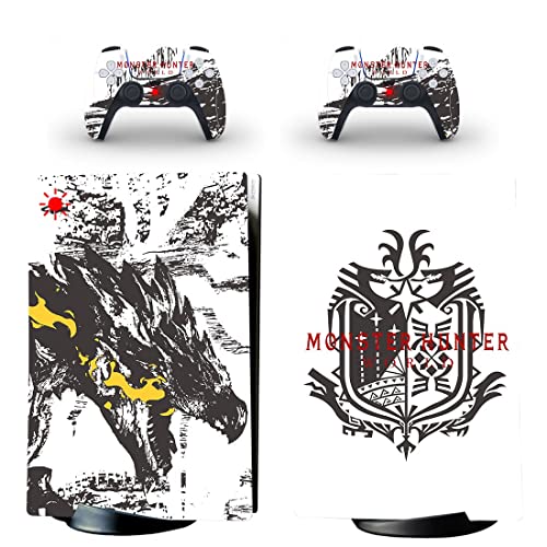 Игра Monster Astella Артемида Хънтър Стикер на кожата PS4 или PS5 За конзолата PlayStation 4 или 5 и 2 Контролери Vinyl Стикер V15553