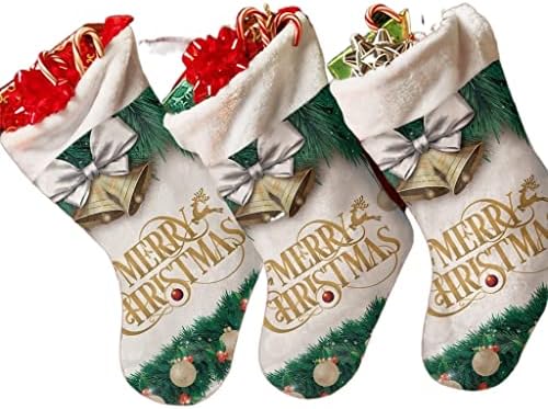 WXBDD Коледна украса Топка Камбанка Коледни Чорапи, Коледни украси за Дома Коледно Дърво Висящи декориране на Подаръчни пакети (Цвят: 1бр, Размер: 20x45x31 см)