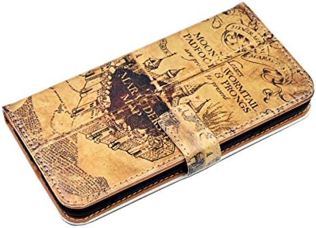 Калъф YHB за Samsung Galaxy S9 Plus, Тънък Защитен Калъф-Книжка с Отделения за портфейл, Поставка за карти, Делото от TPU по Цялото Тяло, Реколта карта Мародера