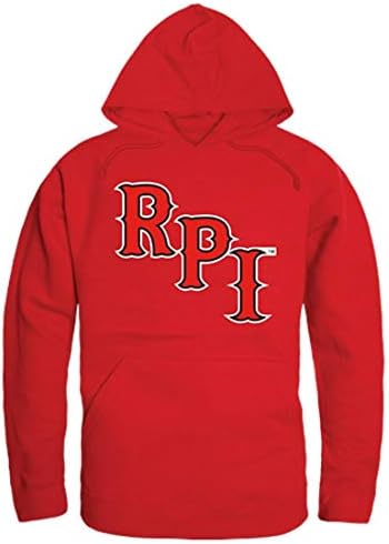 Пуловер за Freshers Политехническия институт RPI Rensselaer Hoody С качулка Червен цвят