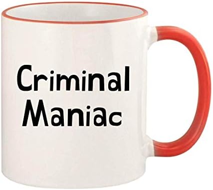 Подарък дрънкулки Criminal Маниак - Кафеена Чаша с Цветен Ръб и дръжка с 11 грама, Черна