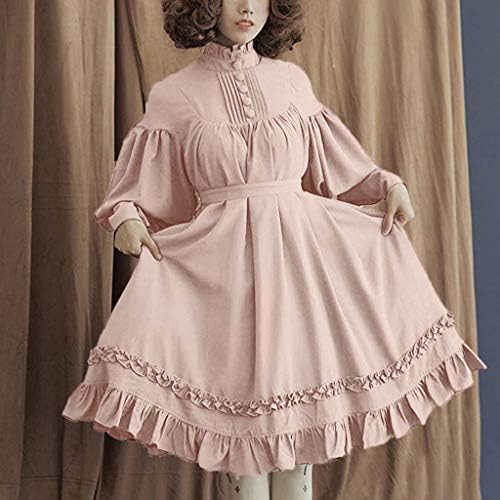 Средновековен костюм За жени, Принцеса Рокля в стил Лолита, Ръкав агнешки бут, Френски Бална Рокля С имитация на шията, Викторианска рокля