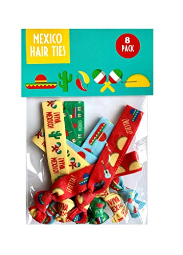 Мексикански Дъвка за коса от 8 части - Мексико Аксесоари - Мексико подаръци - Мексико подаръци - Cinco de Mayo - Hola