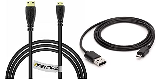 Корпоративна кабел HDMI Микро Конектор и комбиниран кабел Micro USB Cord Съвместим с камера Sony Alpha a6000. Зареждане, Прехвърляне на данни, преглед на lcd дисплея.