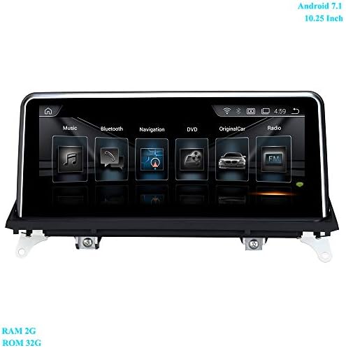 XISEDO Android 7,1 Главното устройство 10,25-Инчов Авто Стерео 4-ядрен RAM 2G ROM 32G GPS Навигация Авто Радио за BMW X5 E70/X6 E71 (2007-2010 Г.) Оригиналната система СМС Поддръжка на WiFi, Bluetooth