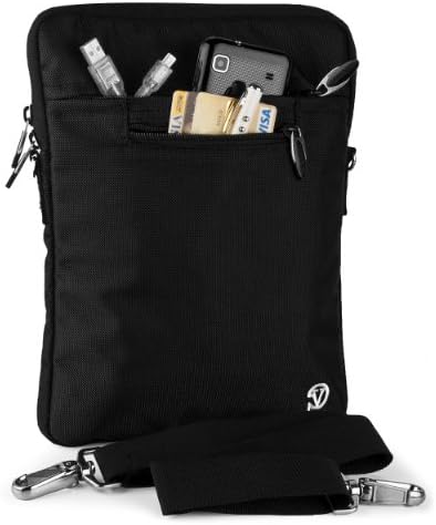 Barnes and Noble Nook HD и 9 VG Hydei Edition Черен с черна тапицерия Найлон Защитна Чанта за носене със Сменяем пагон