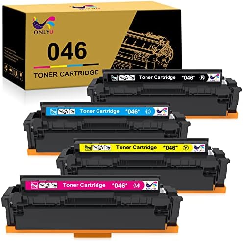 Подмяна на съвместима касета с тонер ONLYU за Canon 046 MF733Cdw 046H CRG-046H с цветно мастило за принтер MF733Cdw MF731Cdw MF735Cdw LBP654Cdw MF733 (2 черни Жълти виолетово-сини, 5 опаковки)
