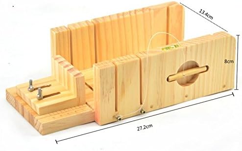 FantasyDay Регулируема Дървена Кутия За рязане на Сапун, Кусачка за Рязане на Тел с Набор от Строгальных машини за заваряване със сапун + 1 бр. Правоъгълна Силиконова Форма за сапун и Дървена кутия за + 1 бр. Прав Нож