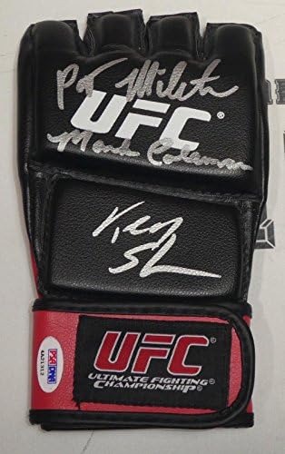 Кен Шамрок, Марк Колман, Пат Милетич с Автограф на UFC Ръкавица PSA/DNA COA - Ръкавици UFC с Автограф