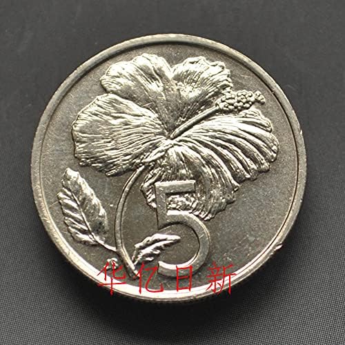 Монета на Островите Кук, На 5-Минутна Давност Случаен Завод KM33 Монетен Терминал KM33 Queen Мед Никел