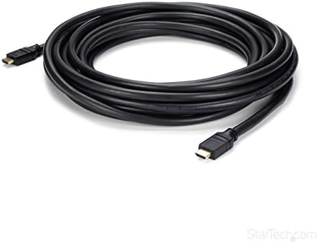 StarTech.com 35-крак HDMI кабел с номиналната пропускателна способност, високоскоростен Дълъг кабел HDMI 4K Ethernet, 4K30 UHD, 10,2 Gbit/s, HDCP 1,4, Кабел за стенен дисплей HDMI 1,4, кабел HDMI-HDMI от компютъра към