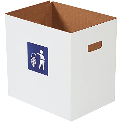 Гофрированное кофа за боклук Poly Bag Гай с логото на отпадъци, 7 Литра, 15 x 11 x 15 Бяло, 20 бр /пакет