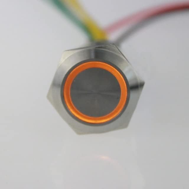 30 мм самоблокирующаяся метална бутон с ключ за светлини volta12v ток 5A250VDC водоустойчив ръждясали червен, жълт син бял - (Цвят: жълт)