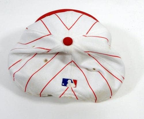 Cincinnati Maya Брайън Хънтър 30 Използвал в играта Бяла шапка M-L DP22864 - Използвал в играта шапки MLB