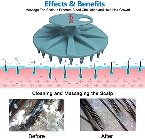 Силиконова Четка-Шампоан за масаж на кожата на Главата INNERNEED, За Мокър и Сух Ръчно Грижа За Кожата на Главата, За Измиване на Косата, с Силиконовата Четка за лице
