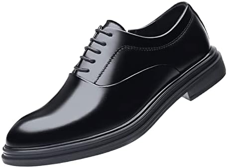 YUHAOTIN/ Модни Стилни Мъжки Дишащи и Удобни Бизнес Слипоны За Работа и Почивка, Обикновена Кожени обувки, Мъжки Обувки за Бала